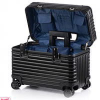 All aluminum alloy photography Trolley Case Suitcase, suitcase toolbox, top opening password, red wi
