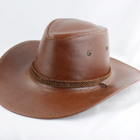 Spring and summer Western Cowboy Hat Leather Men's mountaineering sun hat sun protection travel